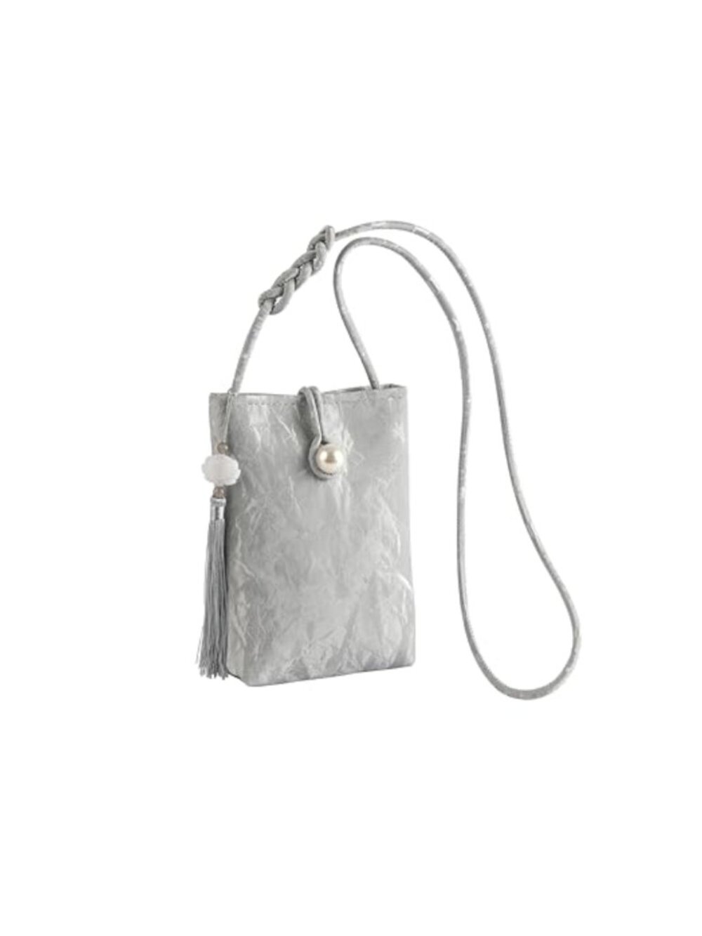 Small Crossbody Bag Mini Cellphone Purse Tassel Wallet Magnetic Closure